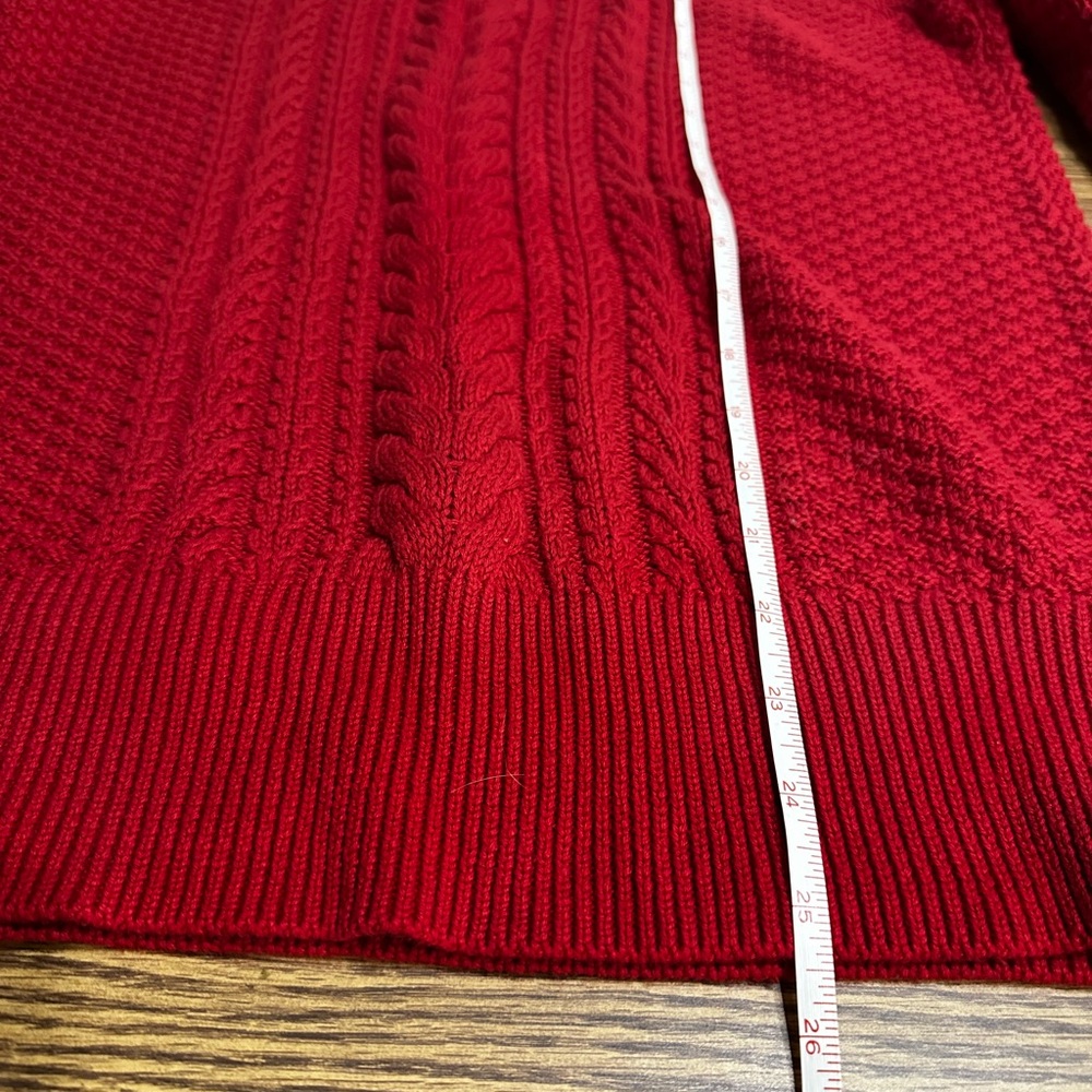 GAP Red Cable Knit Women's Sweater - Picture 5 of 6